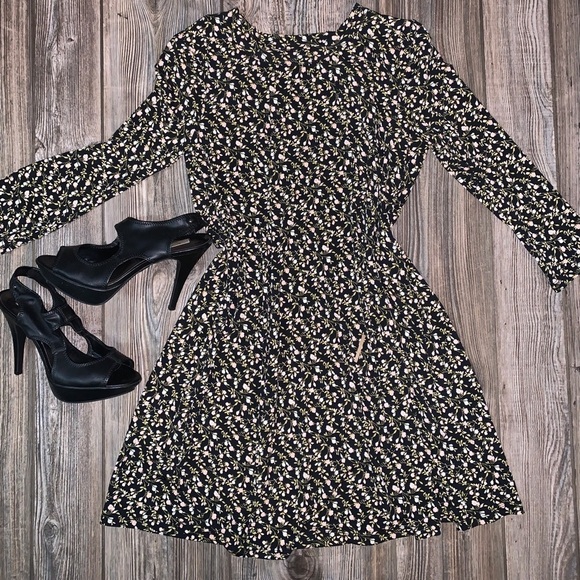 Dresses & Skirts - BCBG Black Floral Dress